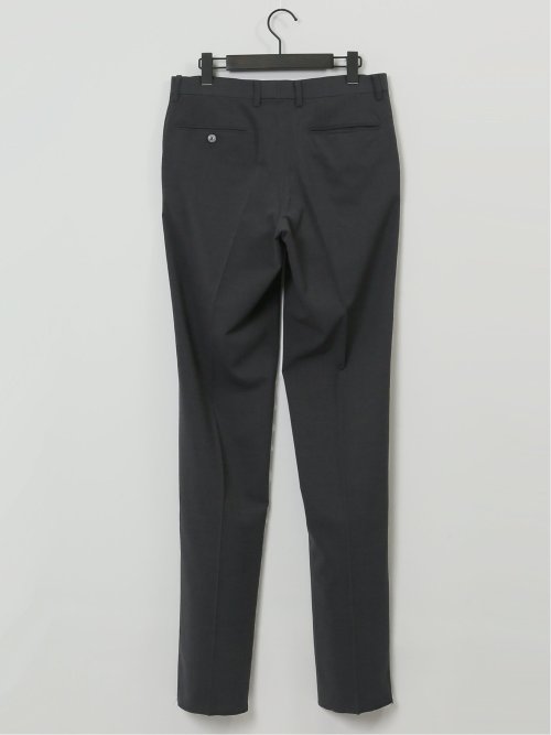 ウールライク スリムフィット ノータックスラックス ピケグレー