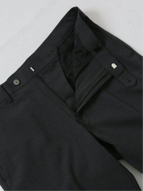 ウールライク スリムフィット ノータックスラックス ピケグレー