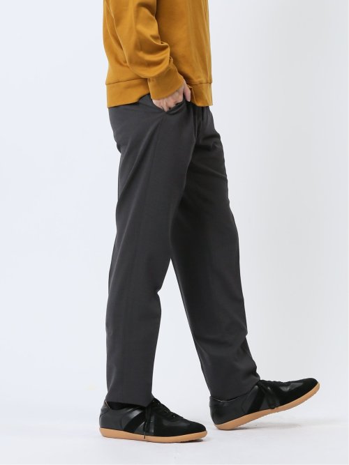 ウールライク スリムフィット ノータックスラックス ピケグレー