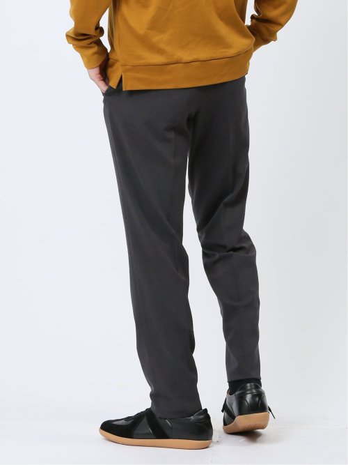 ウールライク スリムフィット ノータックスラックス ピケグレー