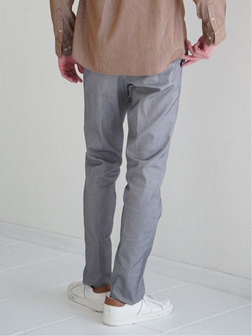 クロスストレッチ スリムフィット ノータックスラックス カルゼライトグレー