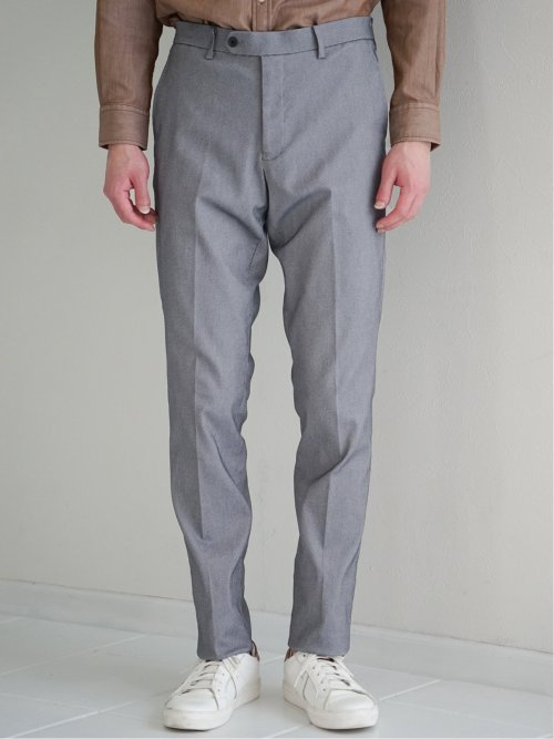 クロスストレッチ スリムフィット ノータックスラックス カルゼライトグレー