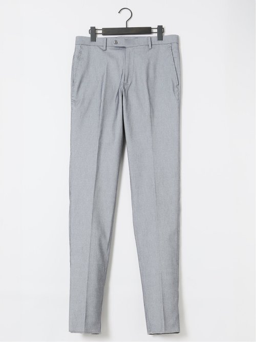 クロスストレッチ スリムフィット ノータックスラックス ライトグレー(セットアップ可能)