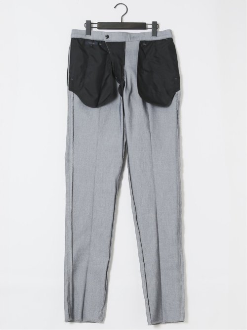 クロスストレッチ スリムフィット ノータックスラックス ライトグレー(セットアップ可能)