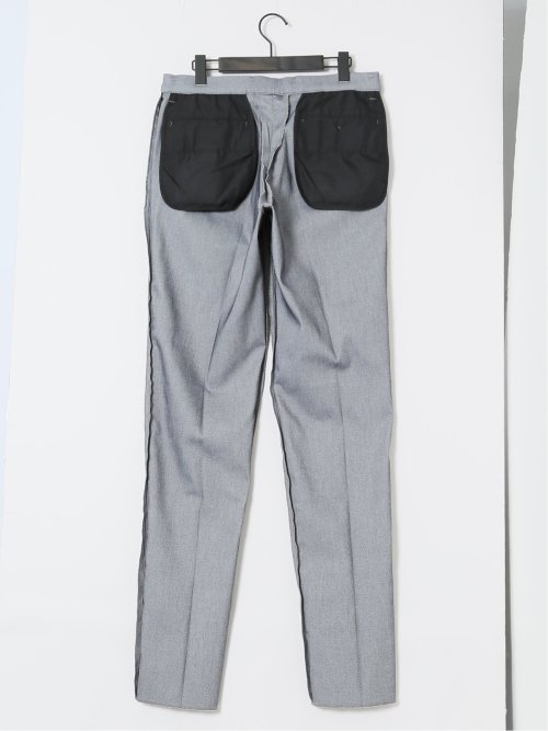クロスストレッチ スリムフィット ノータックスラックス ライトグレー(セットアップ可能)