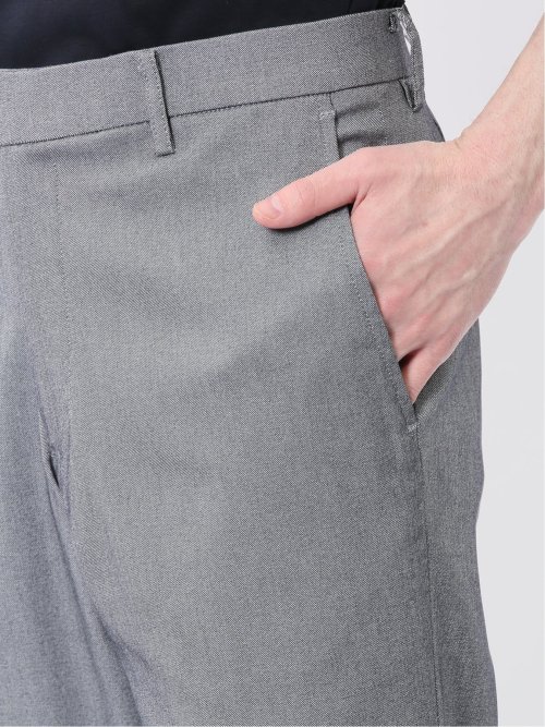 クロスストレッチ スリムフィット ノータックスラックス ライトグレー(セットアップ可能)