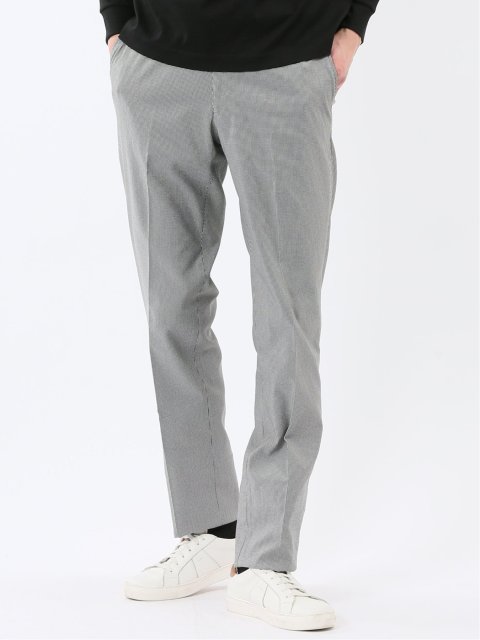 クロスストレッチ スリムフィット ノータックスラックス 千鳥(セットアップ可能)