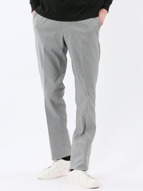 クロスストレッチ スリムフィット ノータックスラックス 千鳥(セットアップ可能)