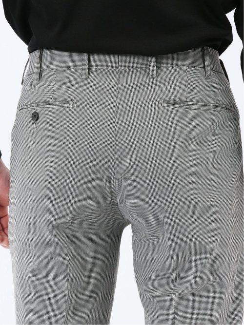 クロスストレッチ スリムフィット ノータックスラックス 千鳥(セットアップ可能)