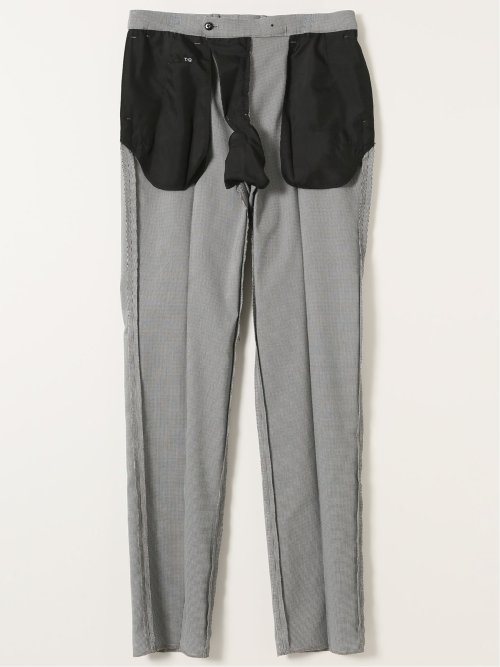 クロスストレッチ スリムフィット ノータックスラックス 千鳥(セットアップ可能)