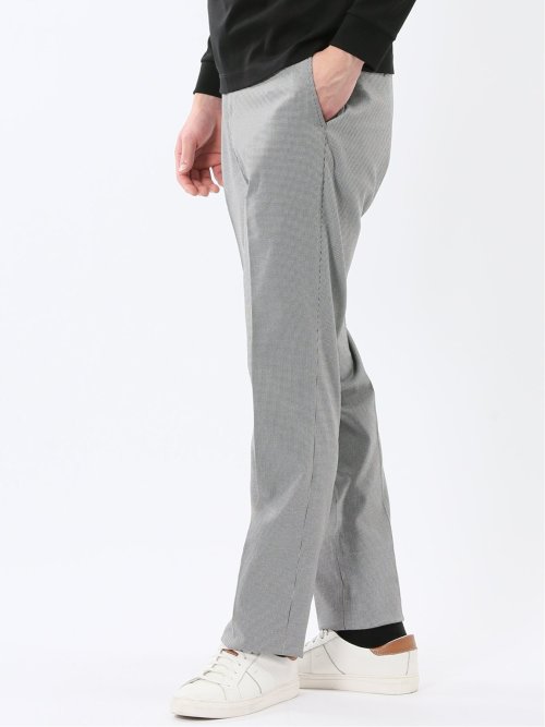 クロスストレッチ スリムフィット ノータックスラックス 千鳥(セットアップ可能)