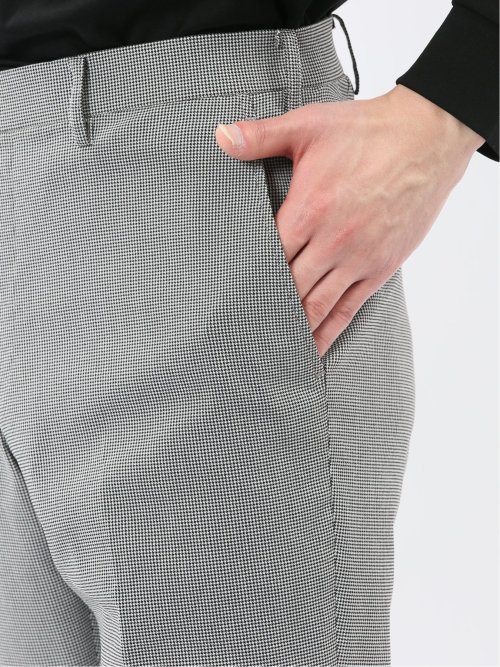 クロスストレッチ スリムフィット ノータックスラックス 千鳥(セットアップ可能)