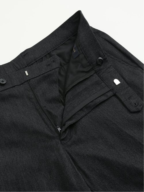 クロスストレッチ スリムフィット ノータックスラックス デニム黒