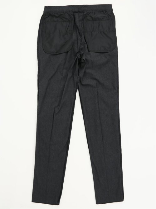 クロスストレッチ スリムフィット ノータックスラックス デニム黒