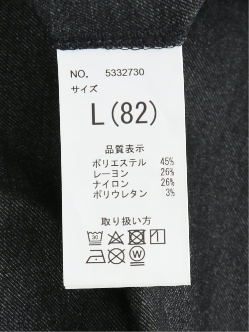 クロスストレッチ スリムフィット ノータックスラックス デニム黒