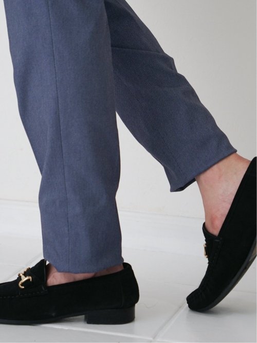 クロスストレッチ スリムフィット ノータックスラックス カルゼ青