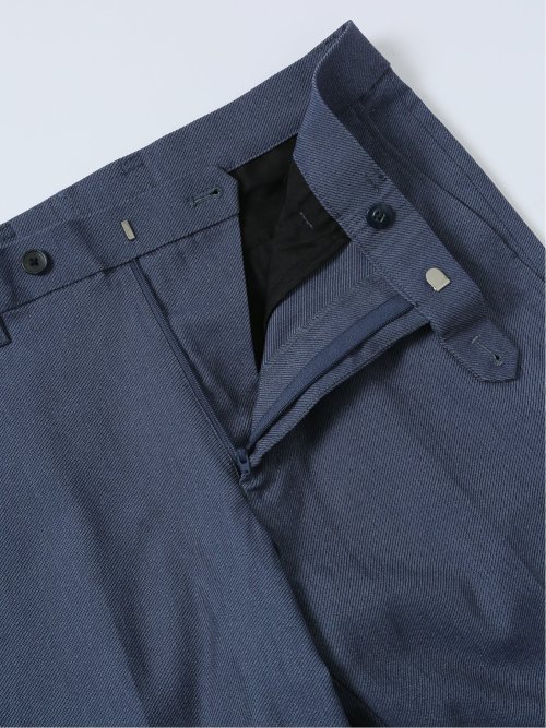 クロスストレッチ スリムフィット ノータックスラックス カルゼ青