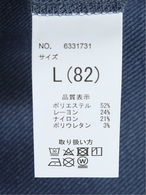 クロスストレッチ スリムフィット ノータックスラックス カルゼ青