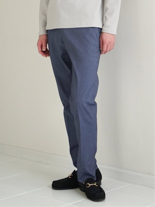 クロスストレッチ スリムフィット ノータックスラックス カルゼ青