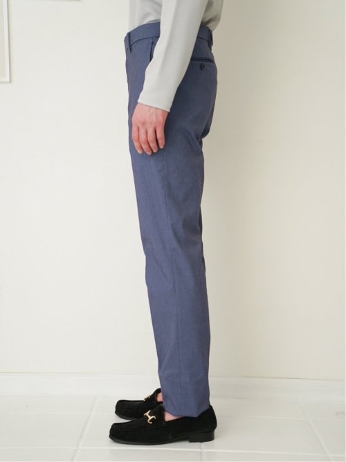 クロスストレッチ スリムフィット ノータックスラックス カルゼ青