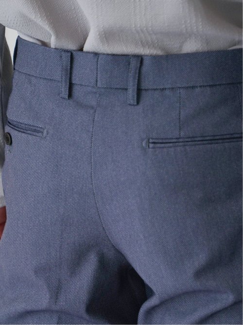 クロスストレッチ スリムフィット ノータックスラックス カルゼ青