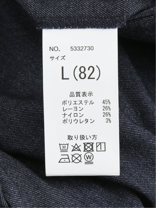 クロスストレッチ スリムフィット ノータックスラックス デニム紺