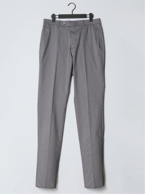 クロスストレッチ スリムフィット ノータックスラックス ライトグレー(セットアップ可能)