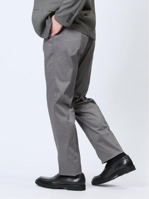 クロスストレッチ スリムフィット ノータックスラックス ライトグレー(セットアップ可能)