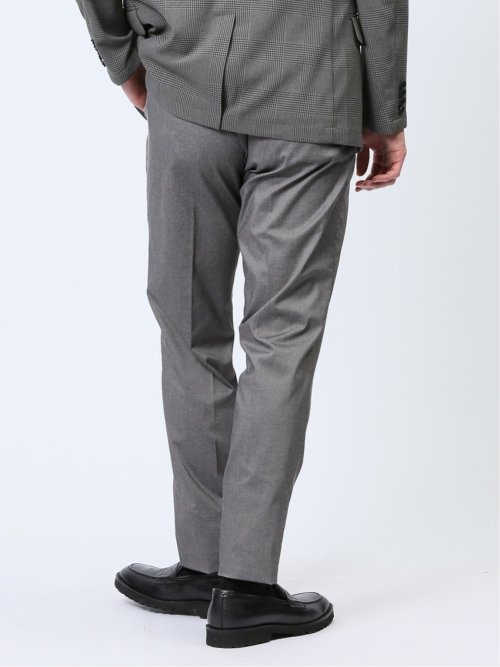 クロスストレッチ スリムフィット ノータックスラックス ライトグレー(セットアップ可能)