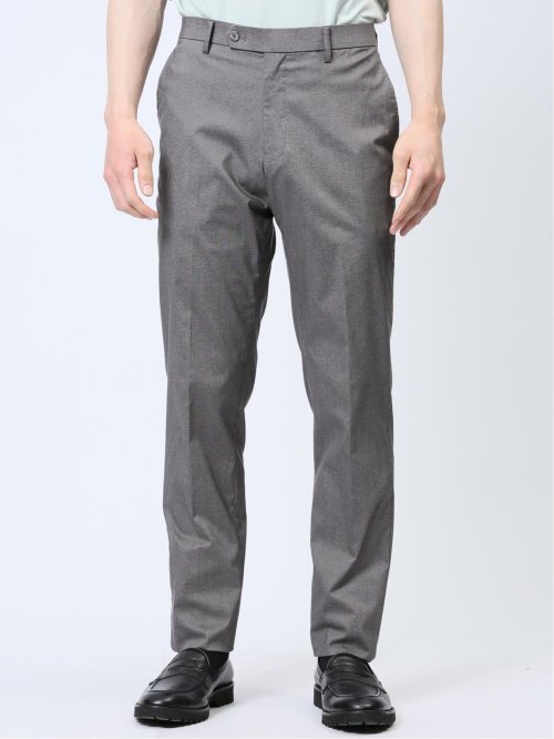 クロスストレッチ スリムフィット ノータックスラックス ライトグレー(セットアップ可能)