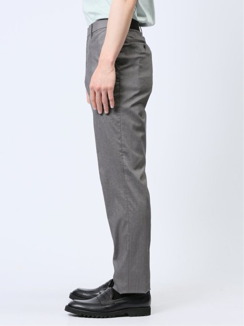 クロスストレッチ スリムフィット ノータックスラックス ライトグレー(セットアップ可能)