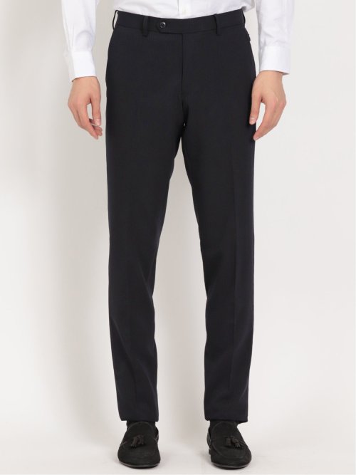 トラベスト/TRABEST スリムフィット ノータックスラックス ストライプ