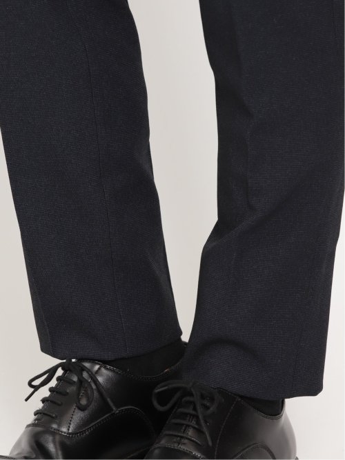 トラベスト/TRABEST スリムフィット ノータックスラックス ピンヘッド紺