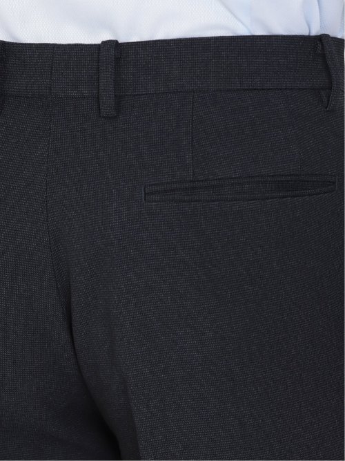 トラベスト/TRABEST スリムフィット ノータックスラックス ピンヘッド紺