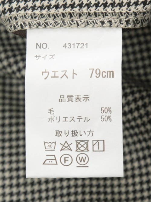 ウール混 レギュラーフィット ノータックスラックス 千鳥