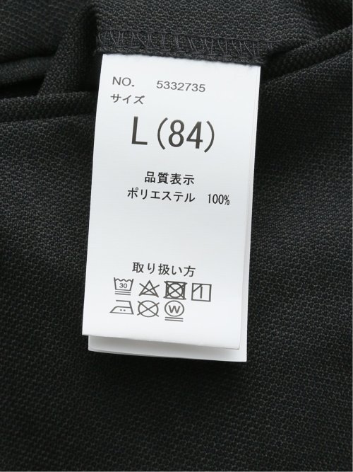 ウールライク スリムフィット ノータックスラックス ドビー黒