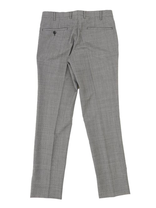 クールマックス/COOLMAX レギュラーフィット ウール混千鳥柄スラックス