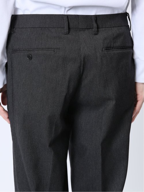 ストレッチ スリムフィット ノータックスラックス デニム風黒(セットアップ可能)