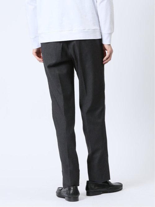 ストレッチ スリムフィット ノータックスラックス デニム風黒(セットアップ可能)