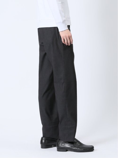 ストレッチ スリムフィット ノータックスラックス デニム風黒(セットアップ可能)