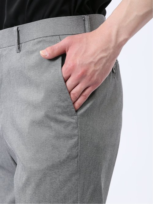 ストレッチ スリムフィット ノータックスラックス ライトデニム調(セットアップ可能)