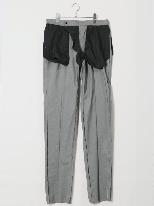 ストレッチ スリムフィット ノータックスラックス ライトデニム調(セットアップ可能)