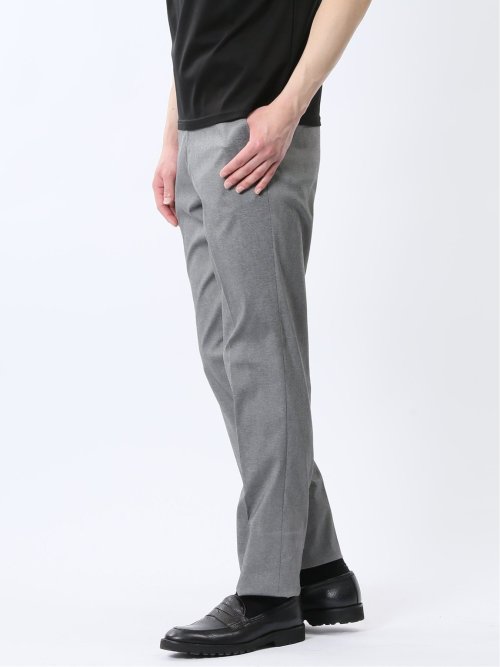 ストレッチ スリムフィット ノータックスラックス ライトデニム調(セットアップ可能)