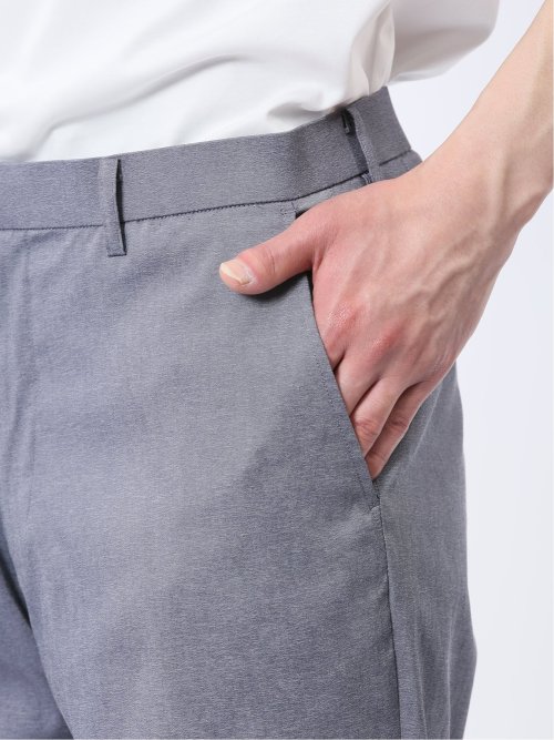 ストレッチ スリムフィット ノータックスラックス ライトデニム調(セットアップ可能)