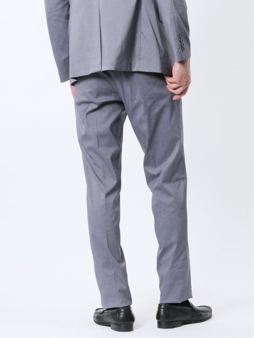 ストレッチ スリムフィット ノータックスラックス ライトデニム調(セットアップ可能)