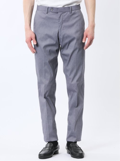 ストレッチ スリムフィット ノータックスラックス ライトデニム調(セットアップ可能)