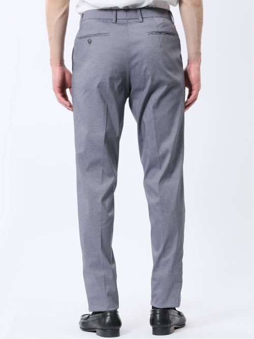 ストレッチ スリムフィット ノータックスラックス ライトデニム調(セットアップ可能)