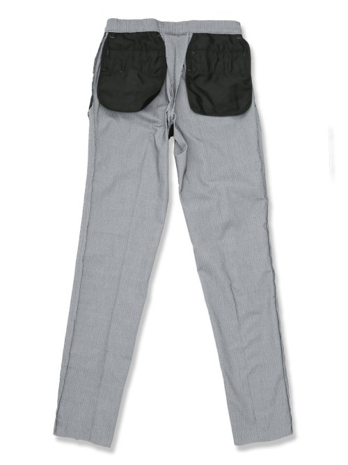 スーパーストレッチ スリムフィット ノータックスラックス ヘリンボンライトグレー