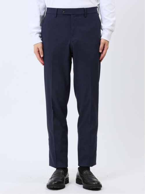 スーパーストレッチ スリムフィット ノータックスラックス バーズアイ紺(セットアップ可能)