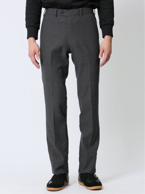 ストレッチ スリムフィット ノータックスラックス バーズアイ